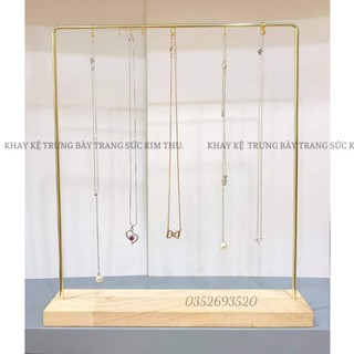 Khung treo Dây chuyền đế gỗ thiết kế ngăn nắp