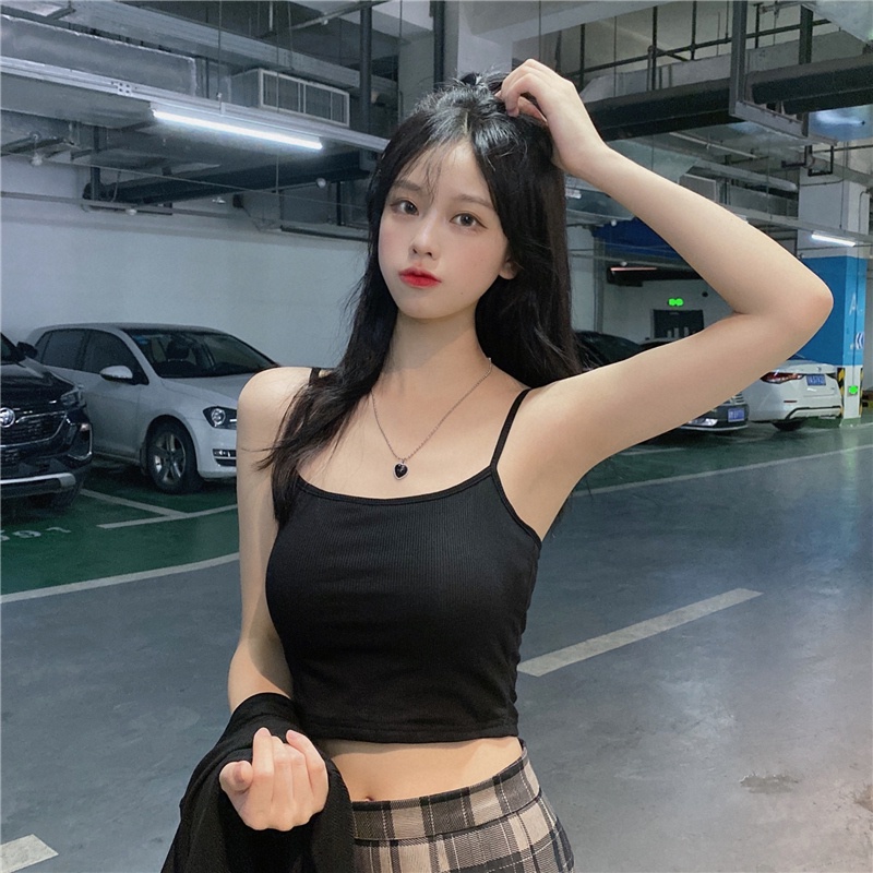 SUXI Set Áo Hai Dây + Áo Khoác Cardigan Mỏng Tay Dài Thời Trang Mùa Thu Cho Nữ