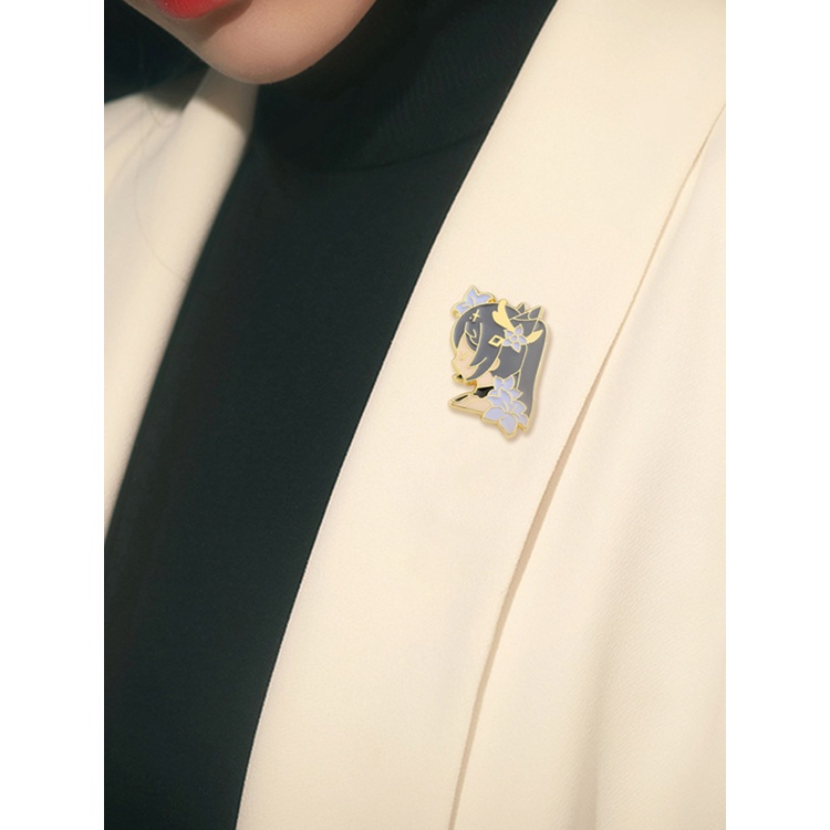 Tmdbyx Huy hiệu cài áo bằng kim loại Genshin Impact Ganyu Xiao Venti Keqing Genshin