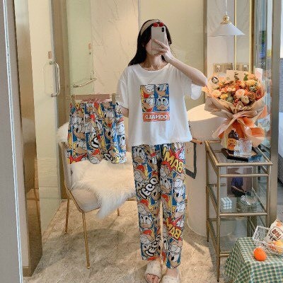 Đồ Bộ Thun Cotton Dài Mặc Ở Nhà Nữ - Bộ Quần Áo Ngủ Nữ Cộc Tay Mặc Nhà Thu Đông Bigsize, Nhiều Mẫu Dễ Thương | BigBuy360 - bigbuy360.vn