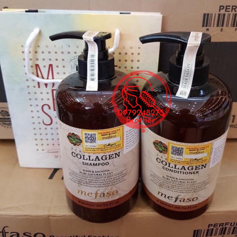Cặp Gội Xả collagen Mefaso Cao Cấp HD365 Chăm Sóc Tóc Phục Hồi Hư Tổn Và Yếu