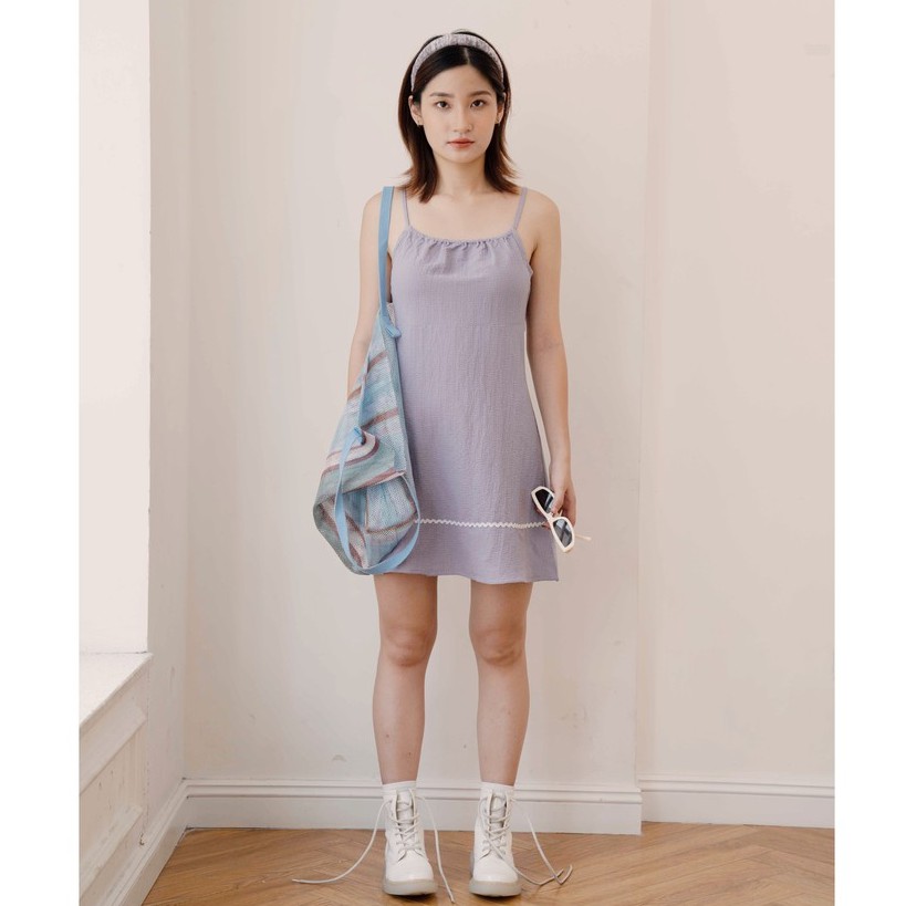 KUCHIMACHIC - Váy hai dây chất đũi xốp, chiết eo, điệu đà nữ tính, phù hợp đi chơi đi cà phê kuchimade KUV01 | BigBuy360 - bigbuy360.vn