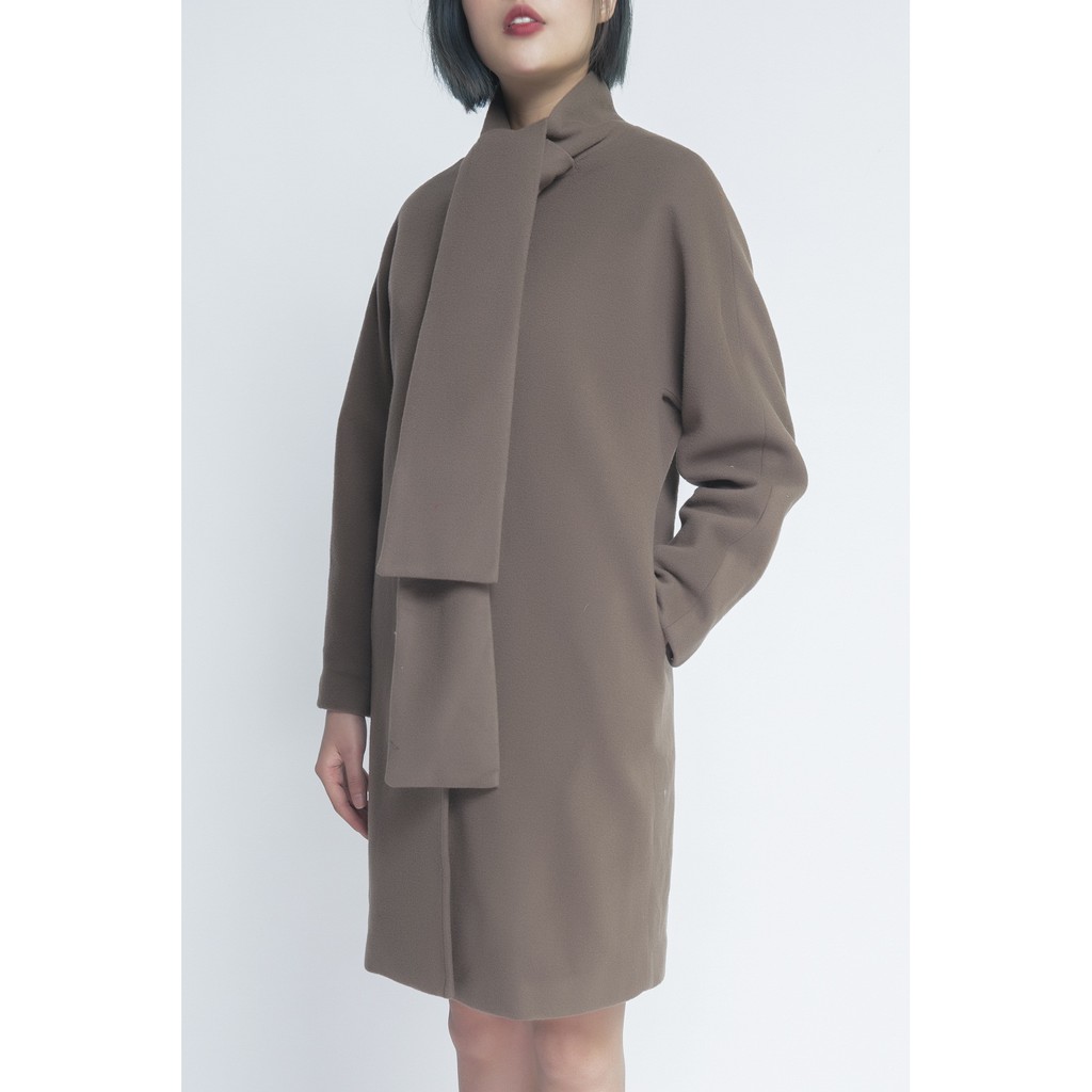 Áo khoác nữ dài tay cổ cách điệu IVY moda MS 71M4094