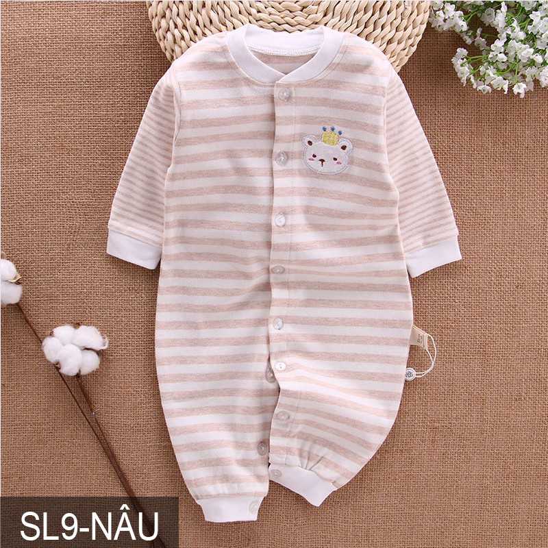 Body cotton dài tay Áo liền quần cho bé trai bé gái Hàng Quảng châu xuất Nhật SL09