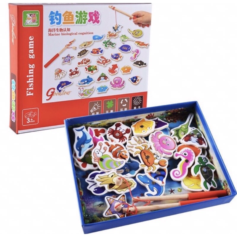 Đồ chơi  cá câu gỗ