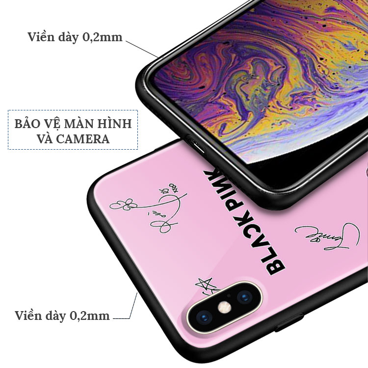 Ốp Lưng Kính Iphone 11 In Hình BlackPink NIXON Cho Iphone7 7 Plus8 8Plus Xr X/Xs Xs Max 11 11 Pro 11 Pro Max