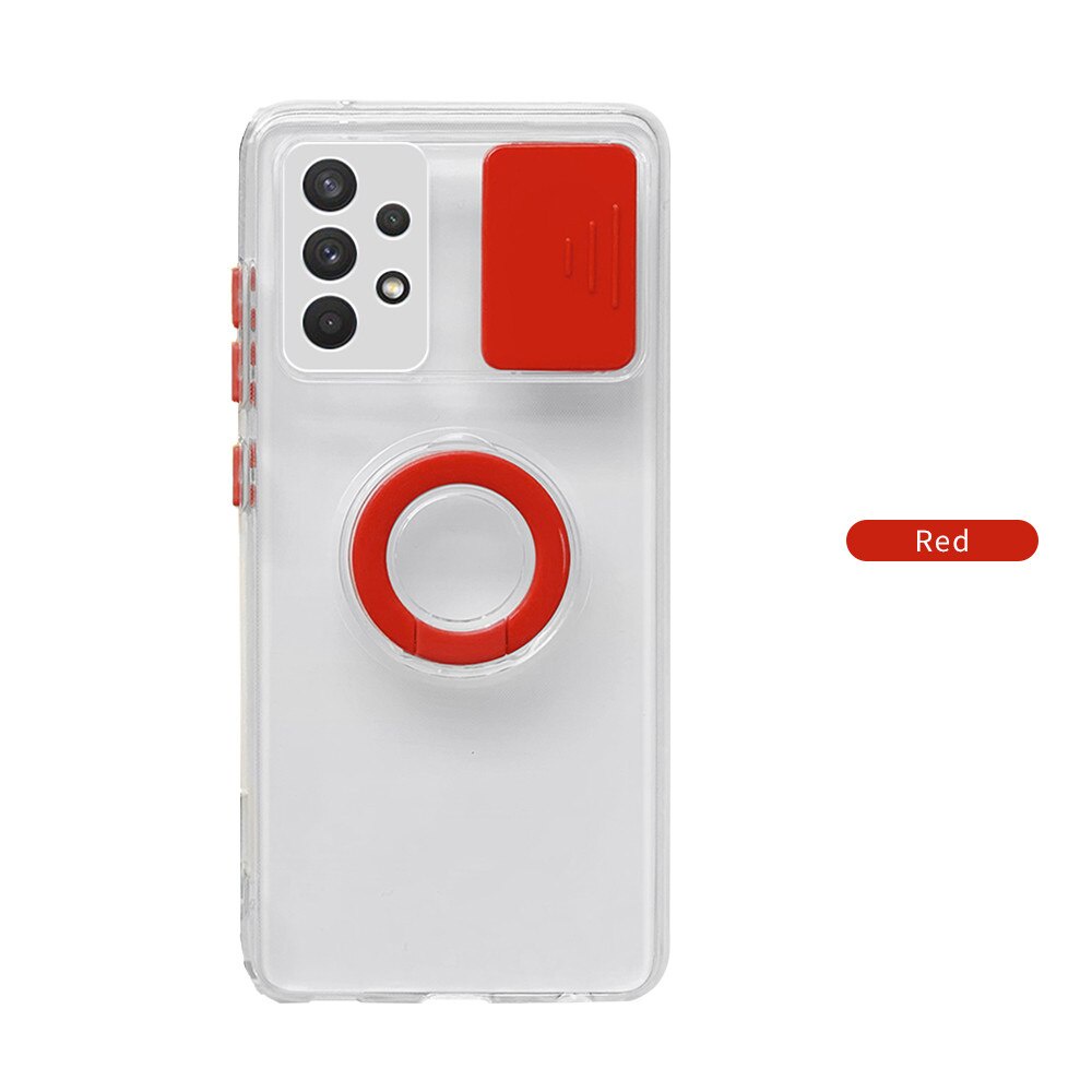 Ốp điện thoại dẻo trong suốt có giá đỡ kiểu camera cho Samsung Galaxy A22 5G A02S A51 A71 A4G A51 5G A33 A21S A13 A53