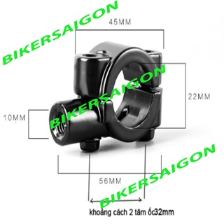 Pát gắn chân gương xe máy 8ly 10ly