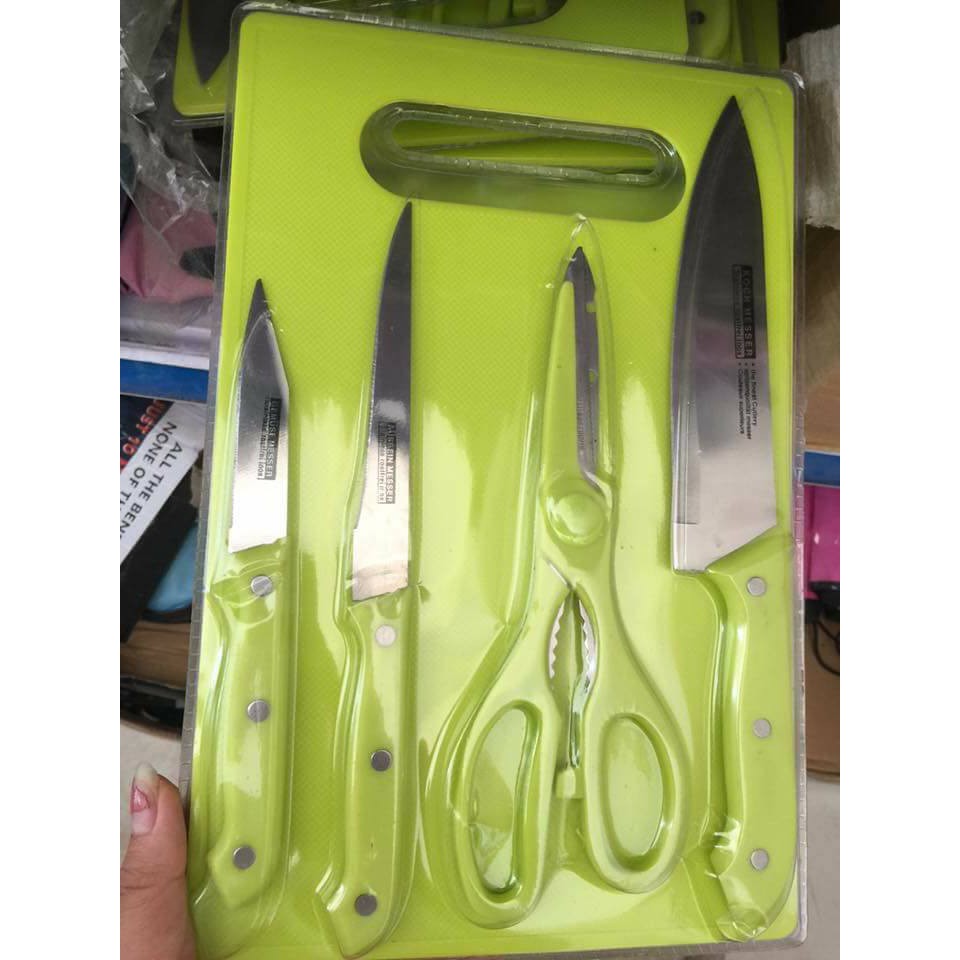 Bộ dao kèm thớt 5 món