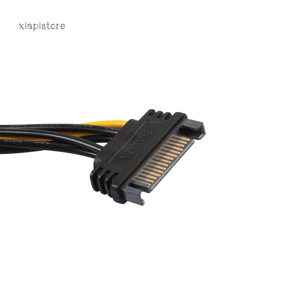 Cáp kết nối card video PCI với 15 pin SATA và 6pin PCI-E