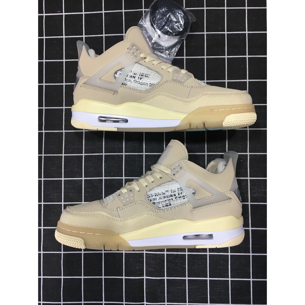 Giày Jordan 4 Off White Full Box Phụ Kiện Bản Trung [Fullbox+ bill+ tag+2 dây phụ)