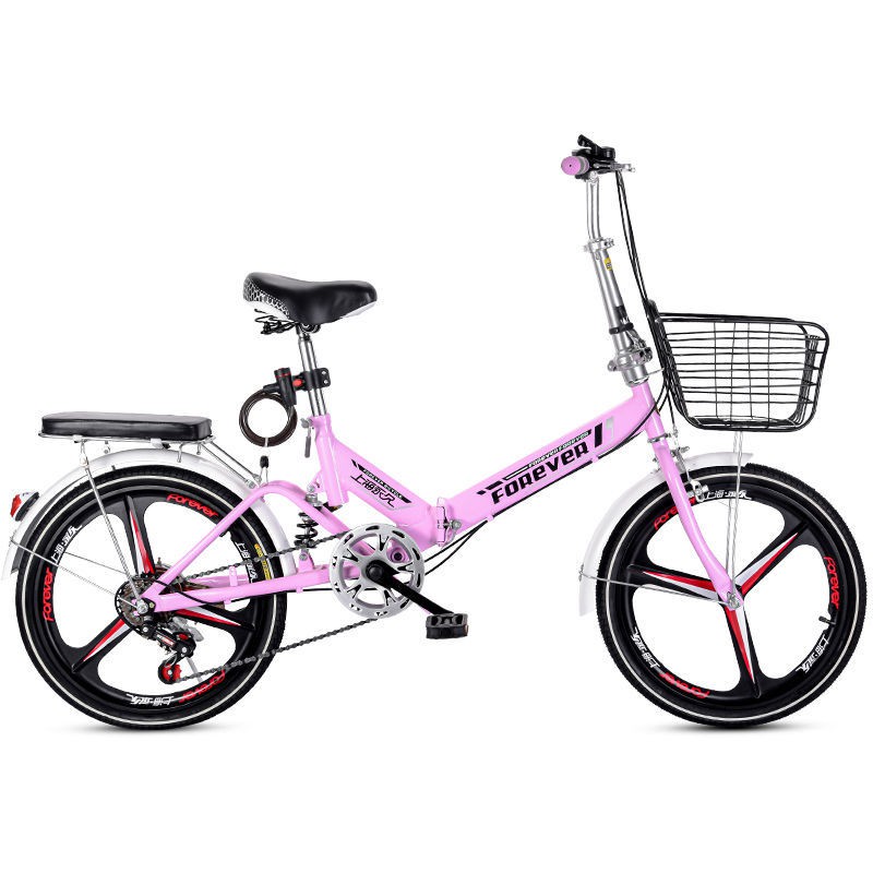 Xe đạp gấp vĩnh viễn dành cho phụ nữ 20 inch dành cho người lớn sinh viên đại học và trung học cơ sở tốc độ thay đổi hấp