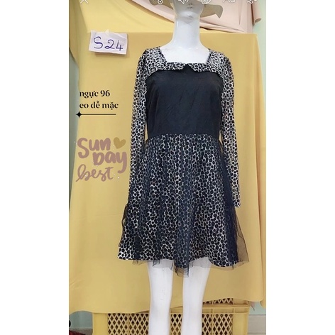 đầm beo phối lưới xoè xinh.S24