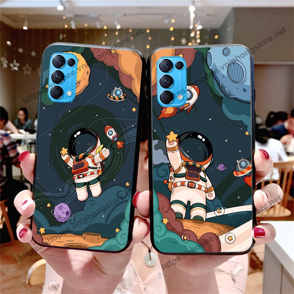 Ốp lưng Oppo Reno5 4G / Reno5 5G / Reno 5 vũ trụ phi hành gia cực hot siêu cute-rẻ-bền