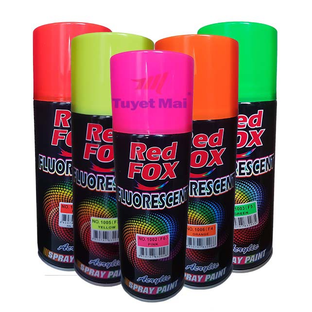 Sơn xịt huỳnh quang RedFox Fluorescent trang trí các mẫu quảng cáo