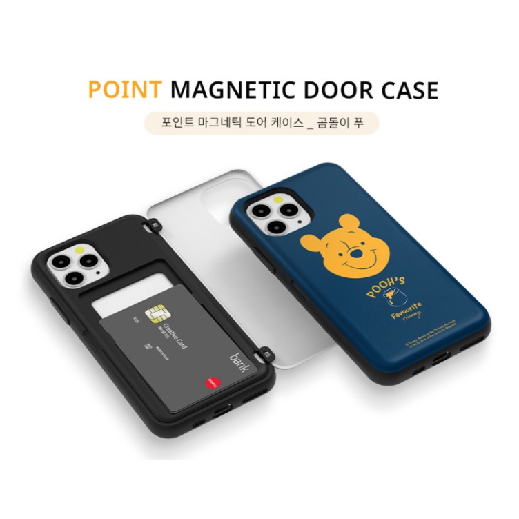 Ốp Điện Thoại Cho iphone 15 / galaxy s23 15 / galaxy s23◀Thẻ Chắn Cửa Họa Tiết Gấu pooh Dễ Thương Cho iphone14 / 13 / 12 {galaxy s22 / s21