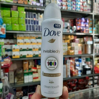 Xịt khử mùi Dove Invisible Dry Tested On 100 Colours 48H 150ml