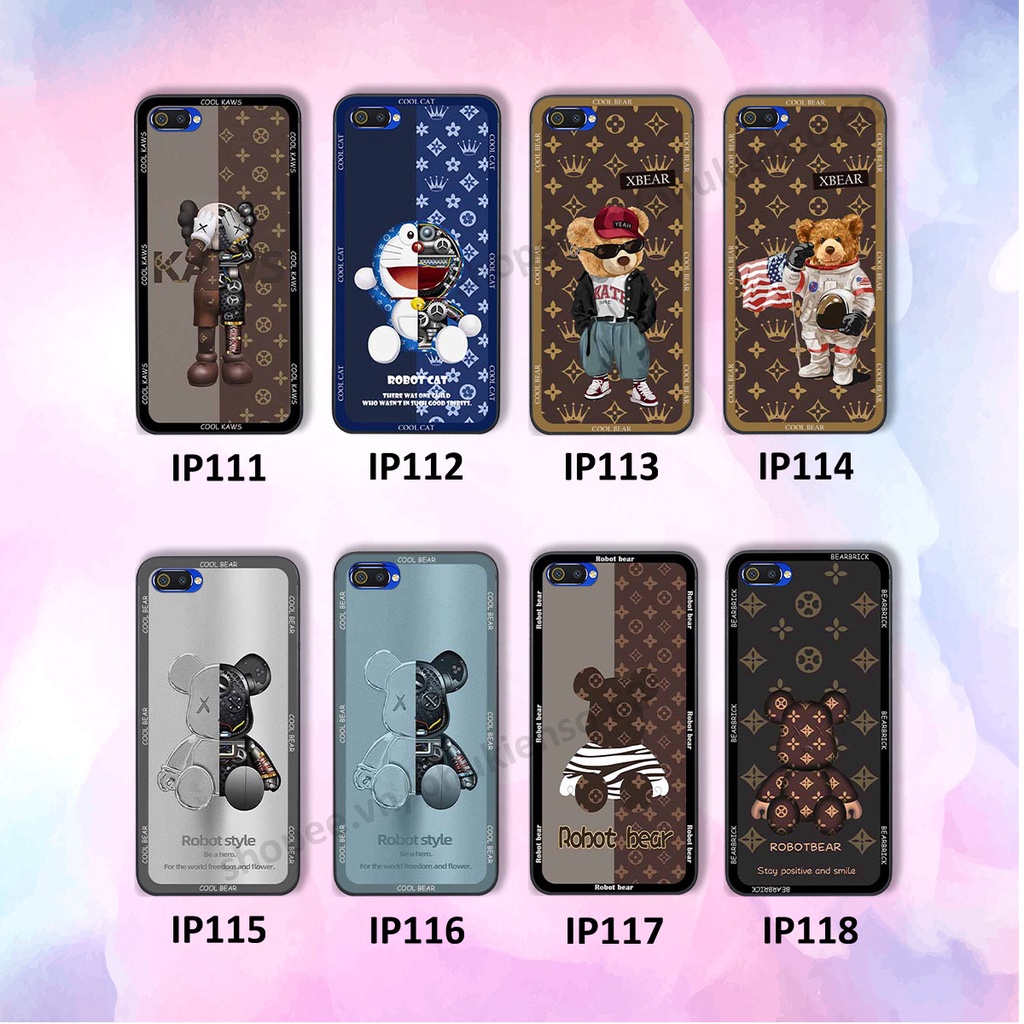 Ốp lưng điện thoại Realme C1 / C2 in hình gấu bear, kaws, doremon thời trang, ốp lưng cao cấp chất lượng