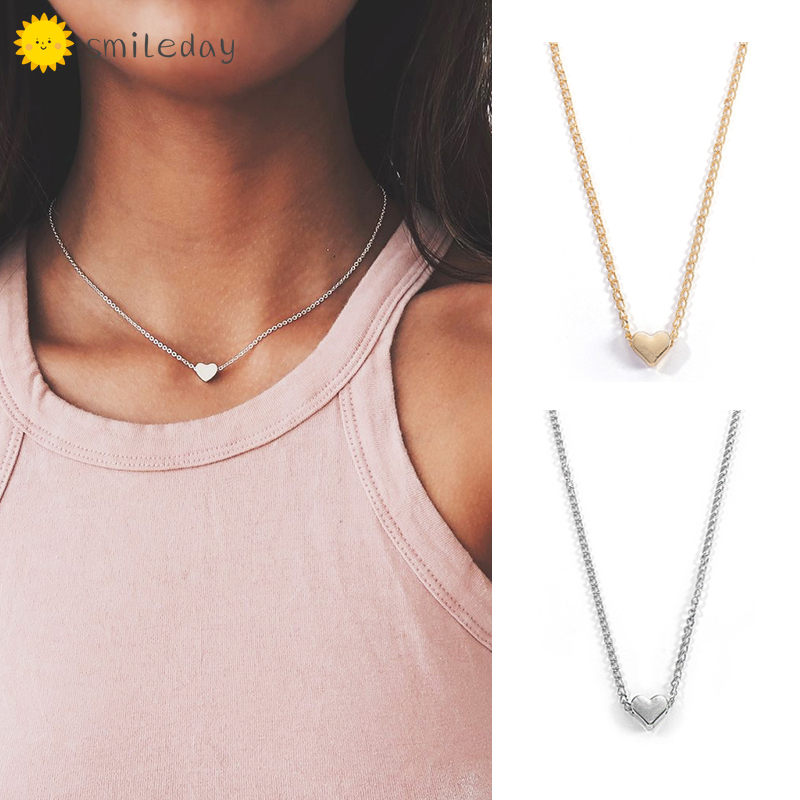 Vòng cổ hợp kim mặt hình trái tim thời trang cho nữ