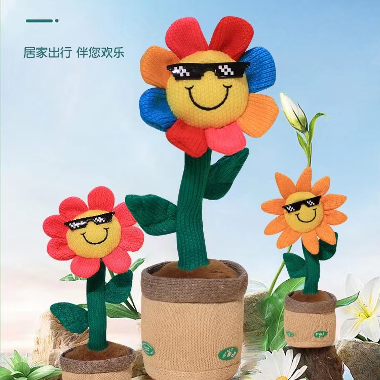 Hoa Hướng Dương Nhồi Bông Có Nhạc Và Đèn Xinh Xắn Cho Bé