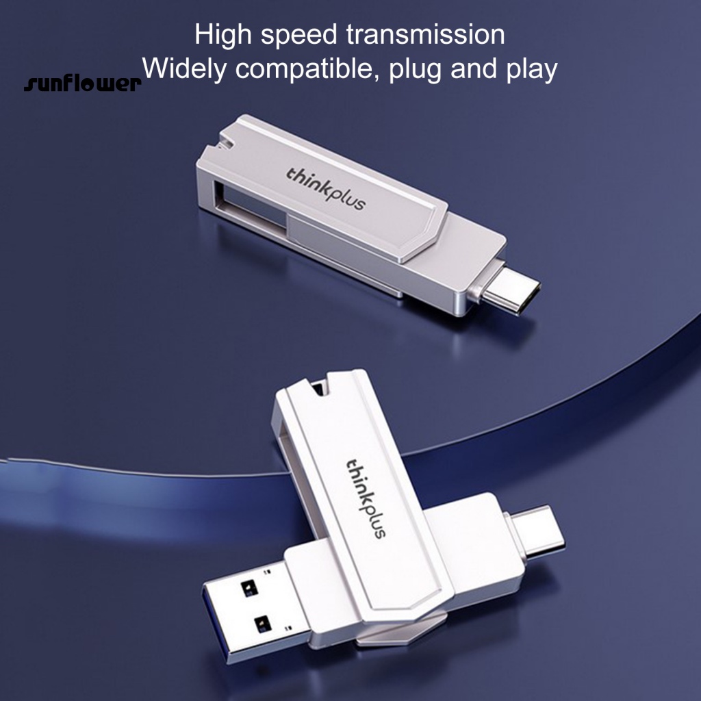 Ổ Đĩa Flash Usb 3.0 Xoay Được Cho Lenovo Thinkplus TYCU301 32 / 64 / 128GB Type-C