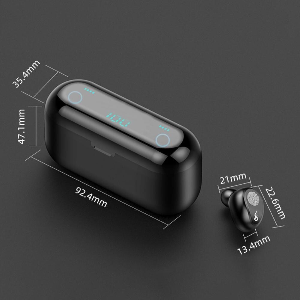 Tai nghe Bluetooth AMOI F9 TWS 5.0, tai nghe không dây cảm ứng chống nước IPX5, chống ồn tích hợp sạc dự phòng 2500mAh