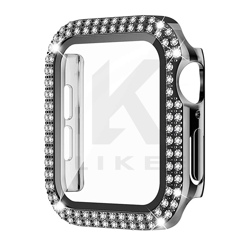 Ốp Bảo Vệ Mặt Đồng Hồ Đính Đá Lấp Lánh Cho Apple watch 41mm 45mm 40mm 42mm 38mm series 7 3 4 5 6 se