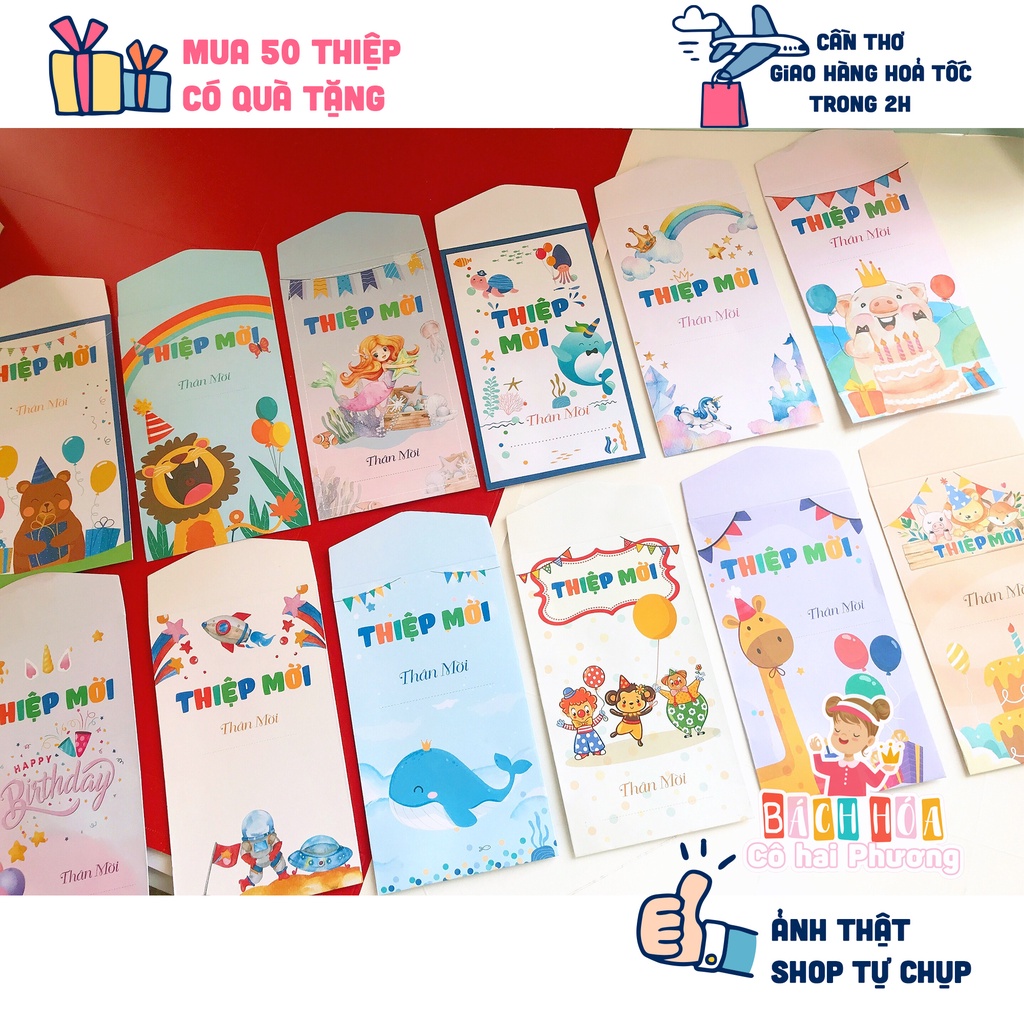 Thiệp Thôi Nôi, Sinh Nhật, Đầy Tháng cho bé trai, bé gái - Giấy cao cấp
