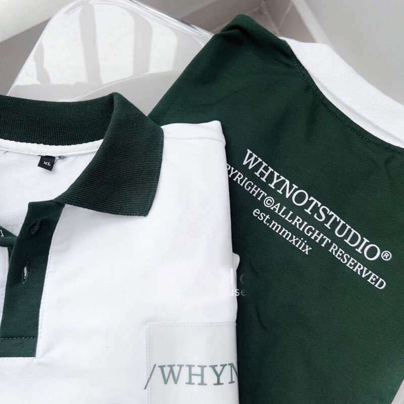 Áo Polo Why Not In Trước Sau BIGOMALL - Áo Phông Cổ Bẻ WNS Nam Nữ Unisex Chất Thun Cotton Cao Cấp