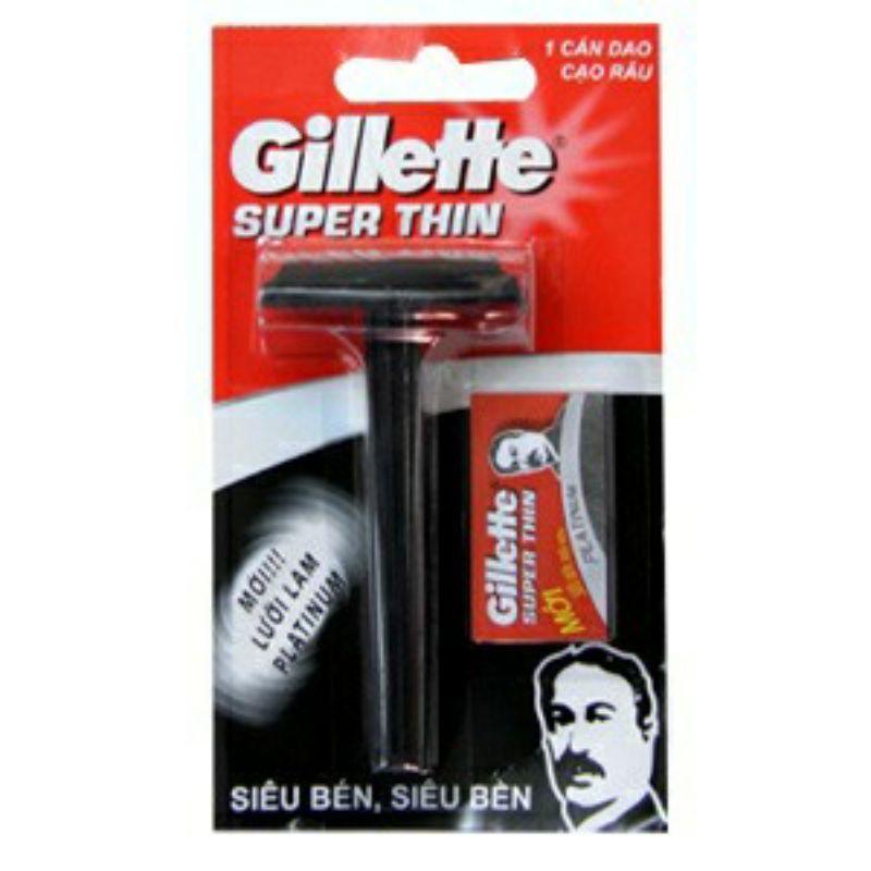 Dạo cạo râu Gillette Super Thin siêu tiện dụng lưỡi đơn