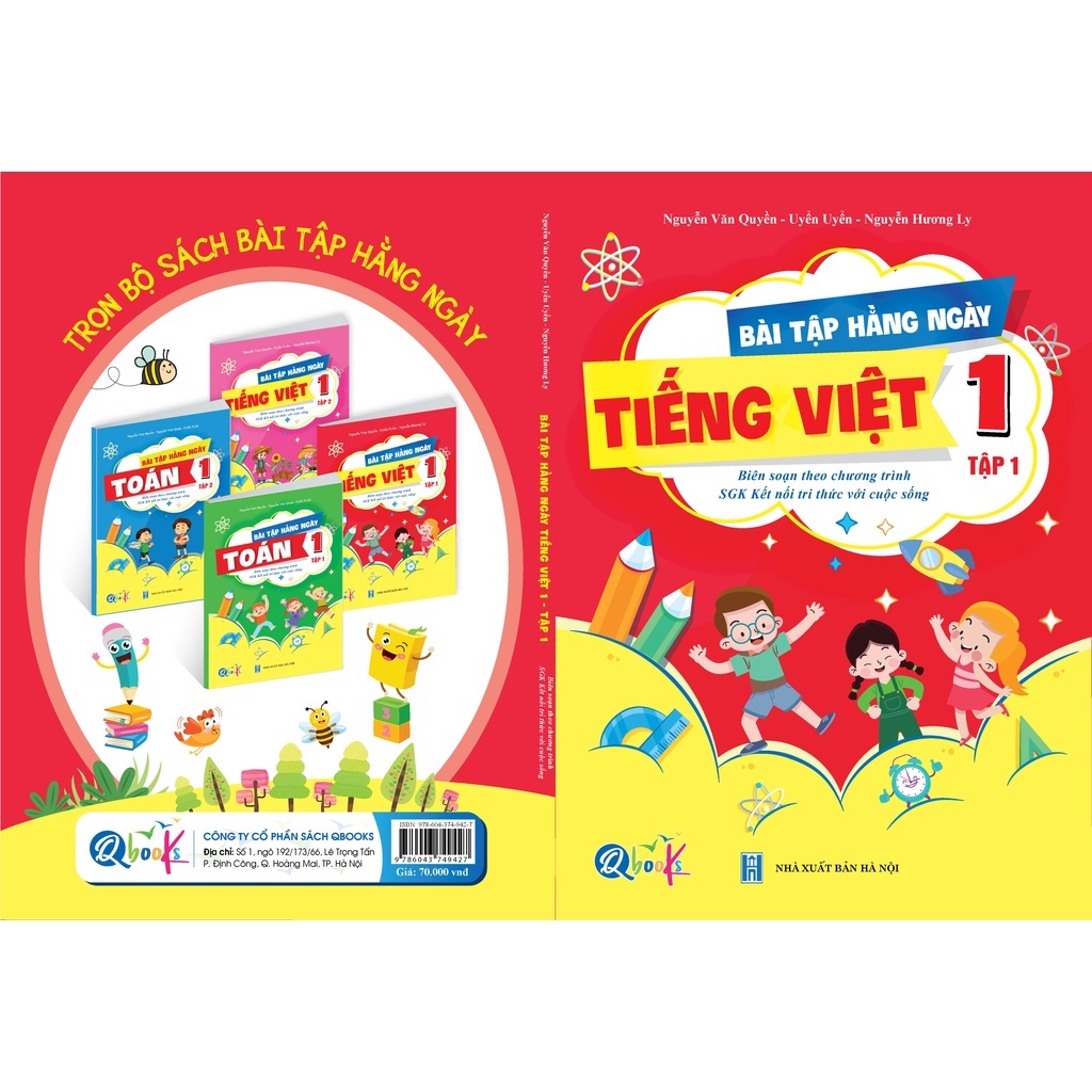 Bài Tập Hằng Ngày Tiếng Việt Lớp 1 - học kì 1 - Kết nối tri thức với cuộc sống (1 quyển)