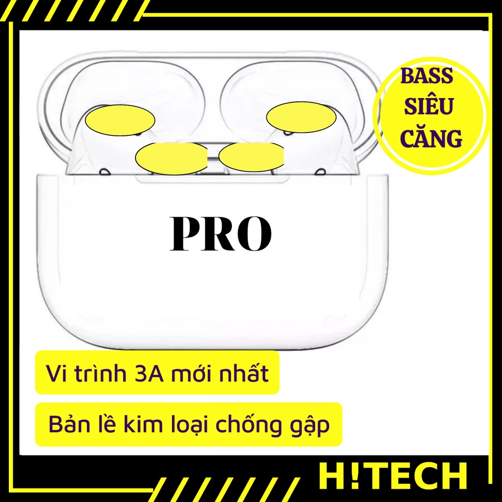 Tai Nghe Bluetooth Không Dây True WireLess Thế Hệ 3 P.r.o - Tai Nghe Không Dây Thể Thao TWS Chơi Game Có Mic