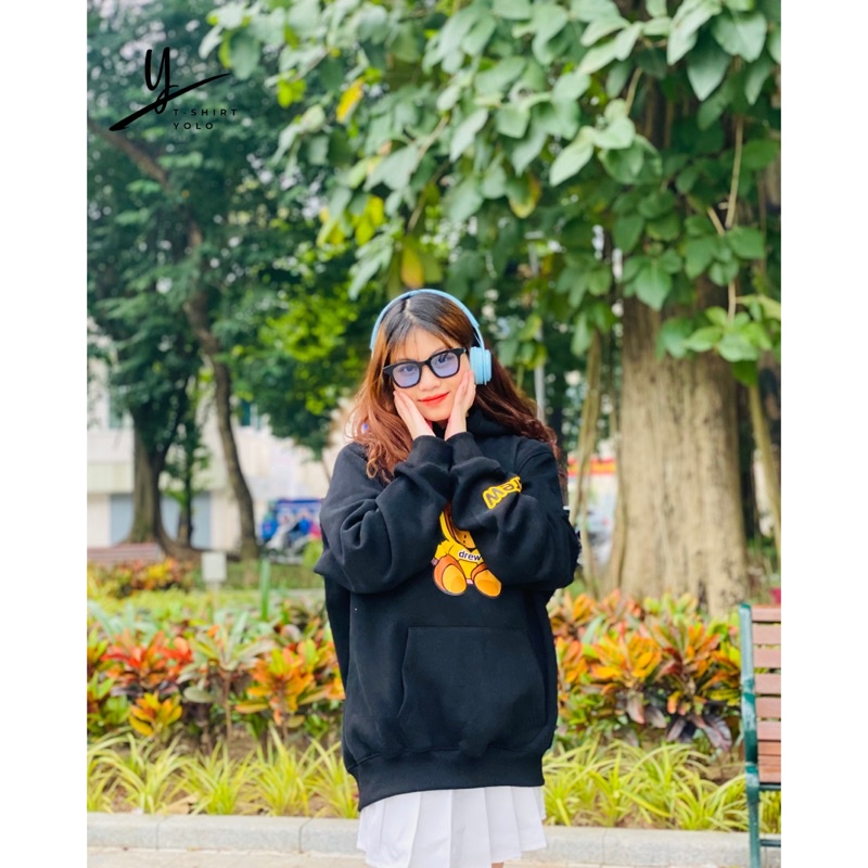 Áo Hoodie DREW gấu bông Bản Cao Cấp Chuẩn Form Âu Áo khoác có mũ chất liệu nỉ bông. | BigBuy360 - bigbuy360.vn