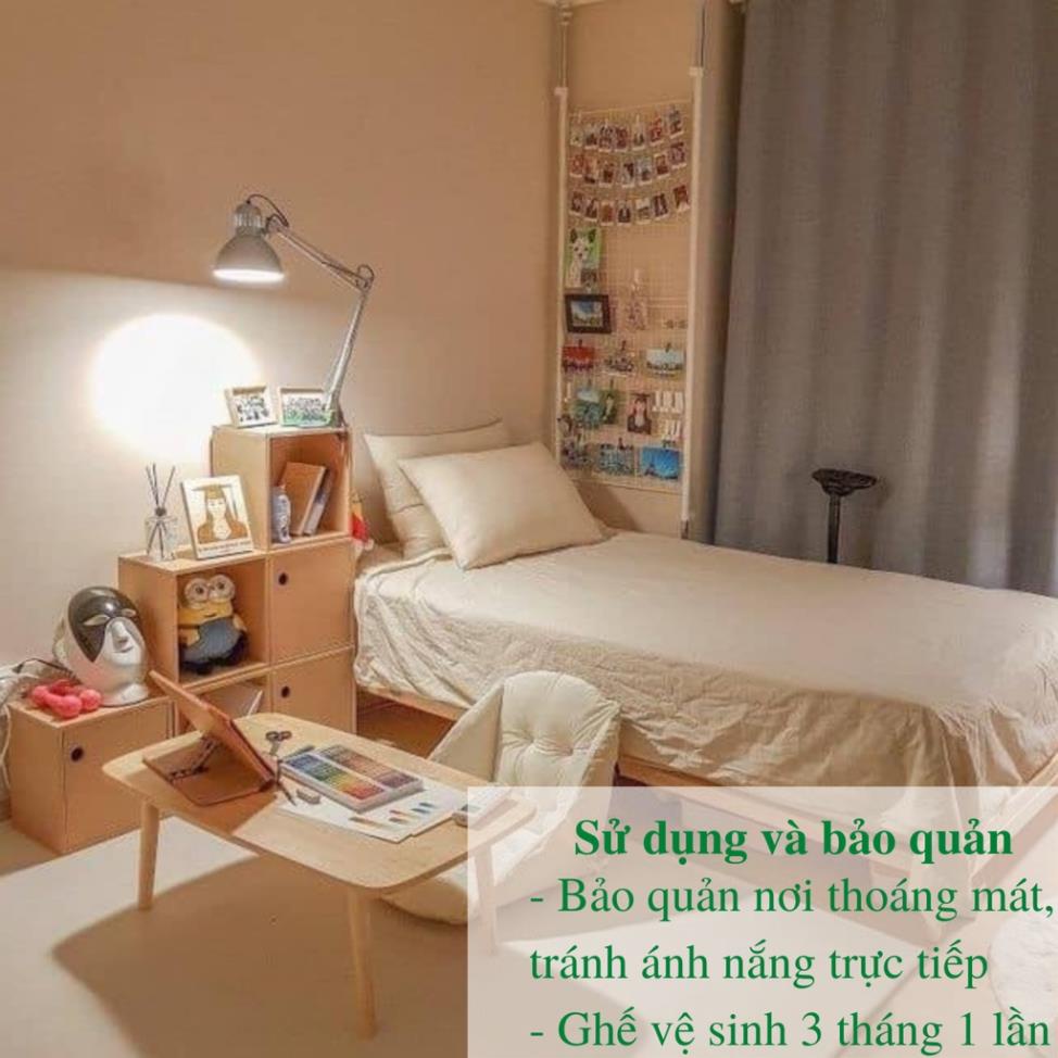 Ghế lười bệt tựa lưng thư giãn Hàn Quốc vải sợi Ramien êm ái khi sử dụng đọc sách hay ngồi làm việc, decor phòng ngủ HH