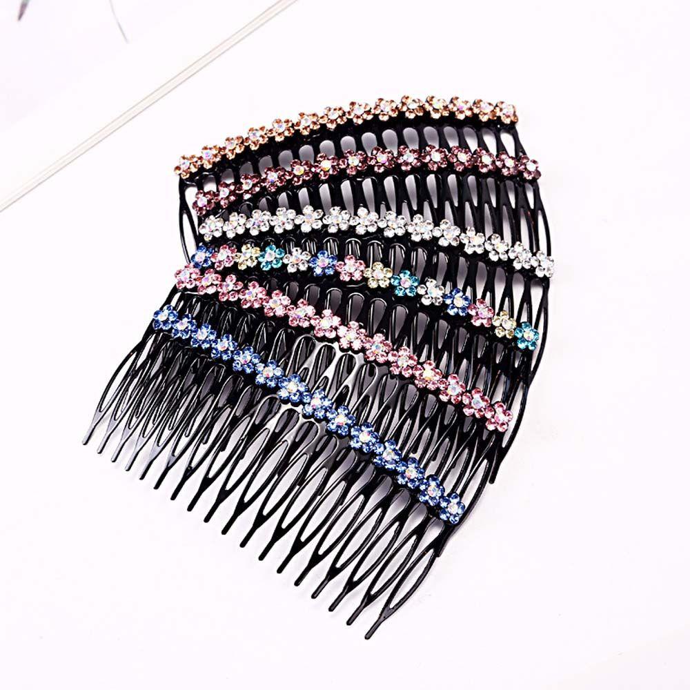 Kẹp Tóc Đuôi Ngựa VANES1 Phong Cách Vintage Cho Nữ Giá Đỡ|Kẹp Tóc Đính Hạt Thời Trang Cho Nữ