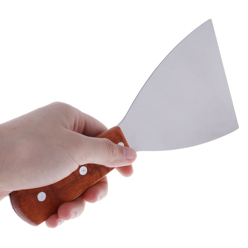 Xẻng Xúc Bánh Bằng Thép Không Gỉ Cán Gỗ Tiện Dụng