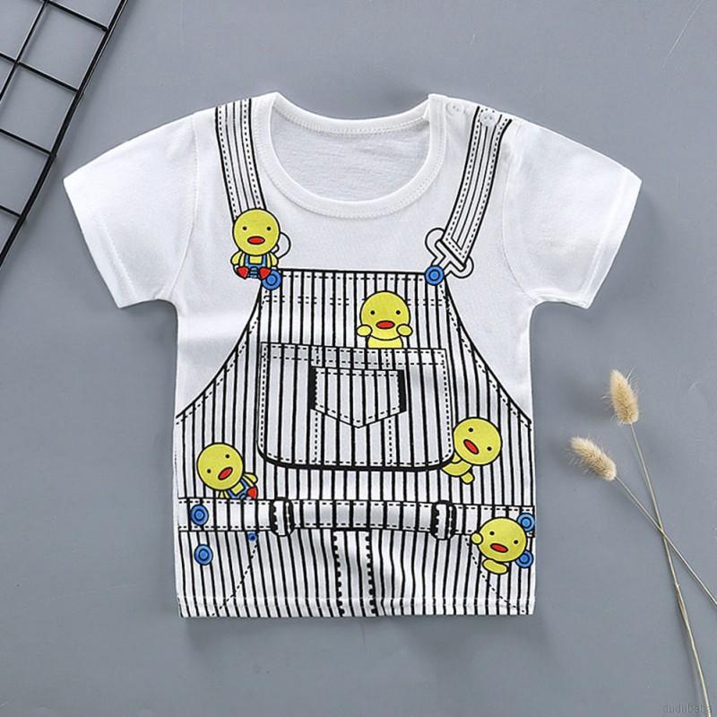 Áo thun tay ngắn in hình hoạt hình cho bé từ 1-5 tuổi