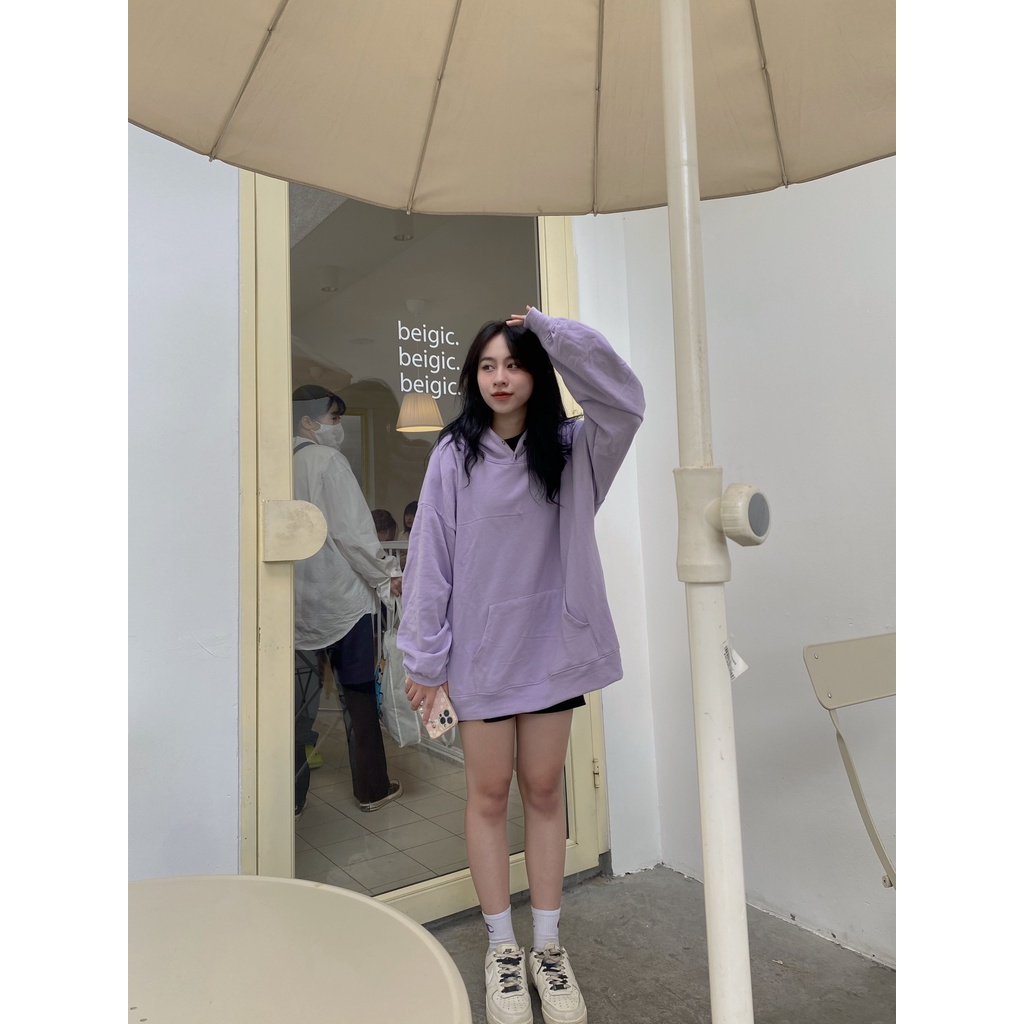Áo Hoodie Nỉ Ngoại Cúc Bấm Unisex Trơn 🦋 Áo Nỉ Nam Nữ Mũ Rộng 2 Lớp Nhiều Màu 🦋