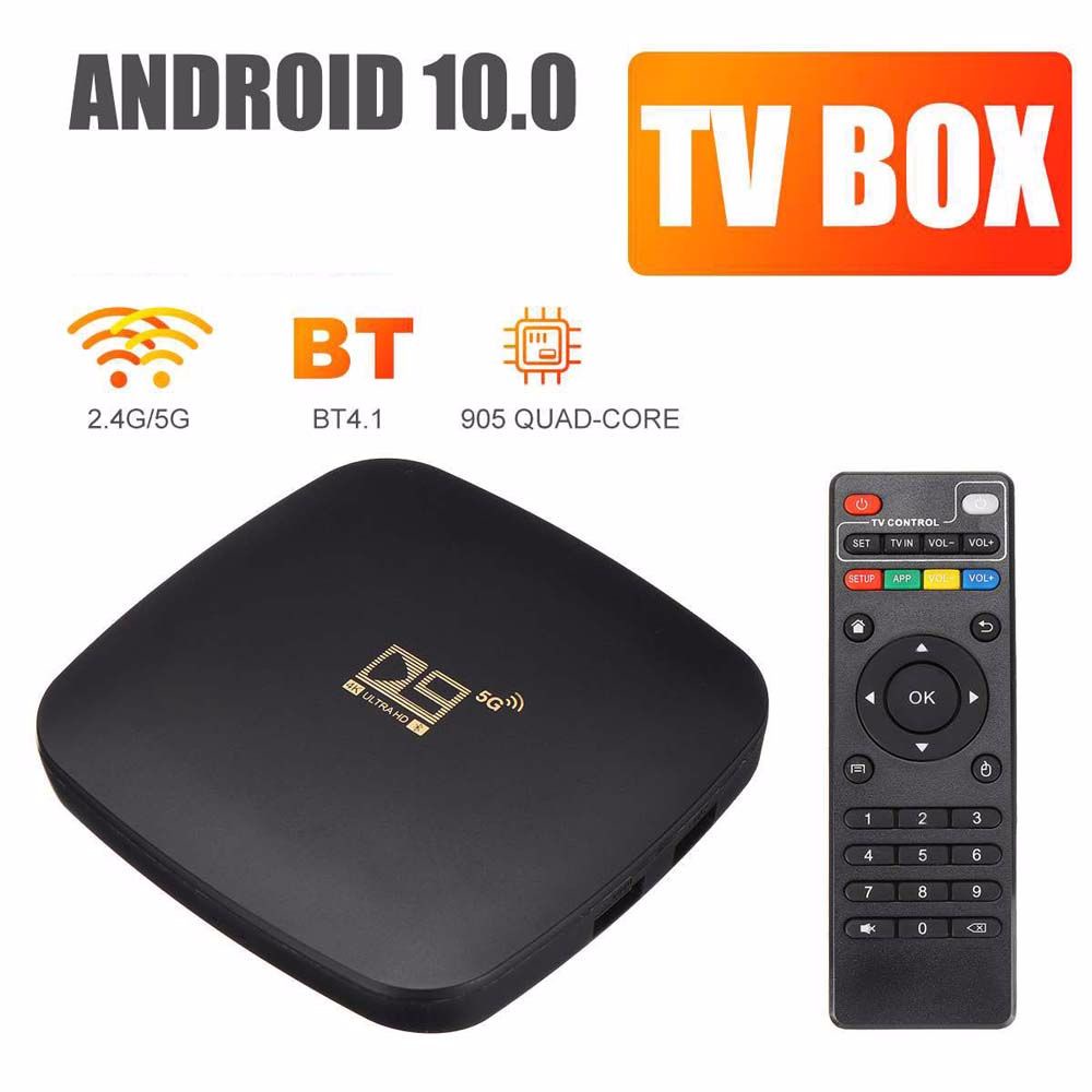 TV Box AUGUSTINA HD 2.4G 5G WIFI 905 Core 4K 10.0 2GB 16GB D9 hệ điều hành Android