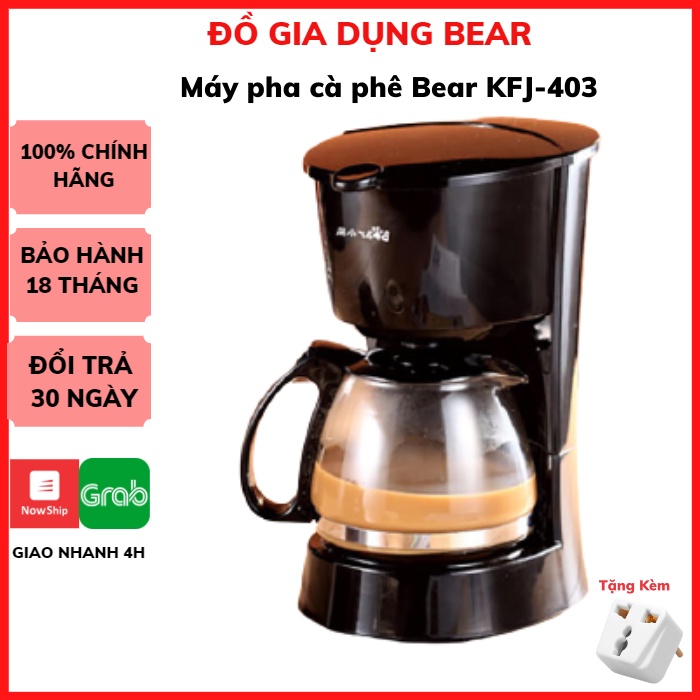 Máy Pha Cà Phê Đa Năng B 🐻, Máy Pha Trà, Máy Ép Cafe _ Espresso  KFJ-403_Dung Tích 600ml_Bảo Hành 1 Năm