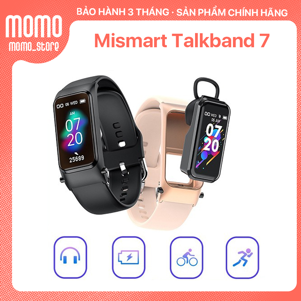 [Mã ELMS4 giảm 7% đơn 500K] Vòng đeo tay mismart TalkBand7 - đồng hồ thông minh ismart TalkBmand7