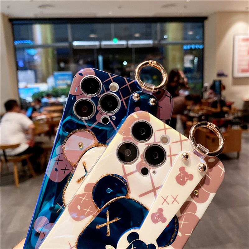 Ốp điện thoại HOCE silicon mềm kiểu gấu blu-ray thích hợp cho iPhone 13 pro max 12 mini 11pro max XSmax X XS XR 7 8Plus