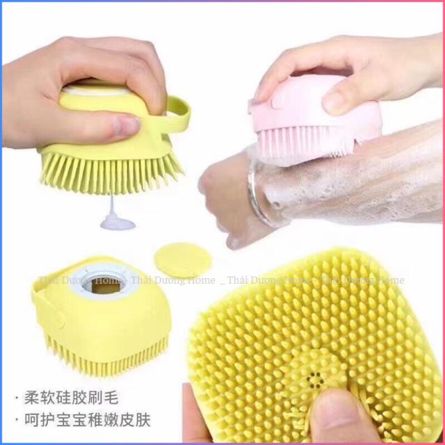 Cọ Tắm Silicon Vuông Có Ngăn Chứa Dầu Tắm Tiện Lợi | BigBuy360 - bigbuy360.vn