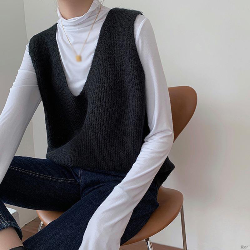 Áo len cổ chữ V dáng rộng thời trang mùa xuân size lớn cho nữ