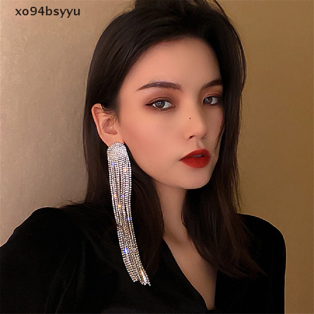 Bông Tai Dáng Dài Phối Tua Rua Đính Đá Sang Trọng xo94bsyyu