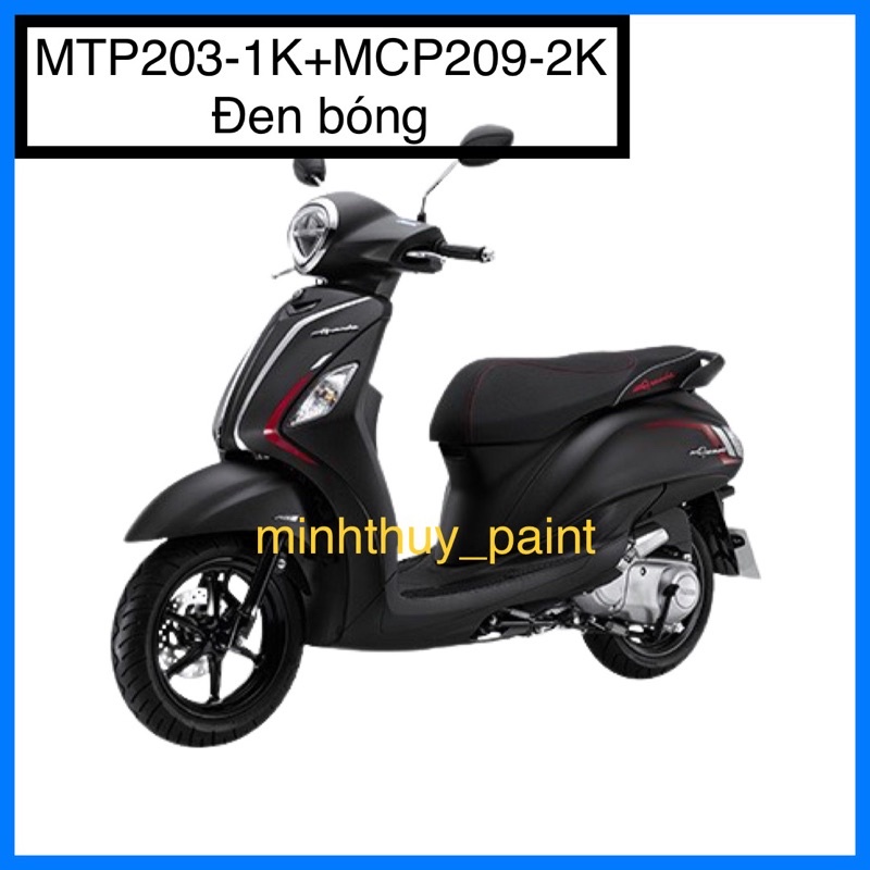 Sơn xe máy Yamaha Grande màu Đen bóng MTP203-2K và MCP209-2K Ultra Motorcycle Colors