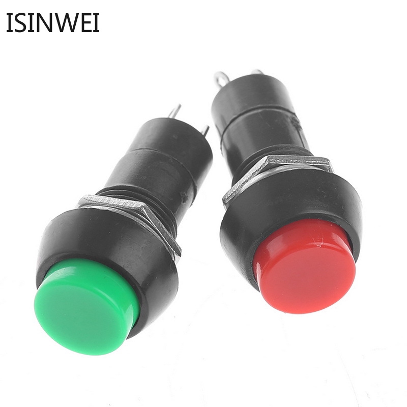 Nút công tắc tự khóa PBS-11A 12mm dạng nhấn màu xanh/đỏ