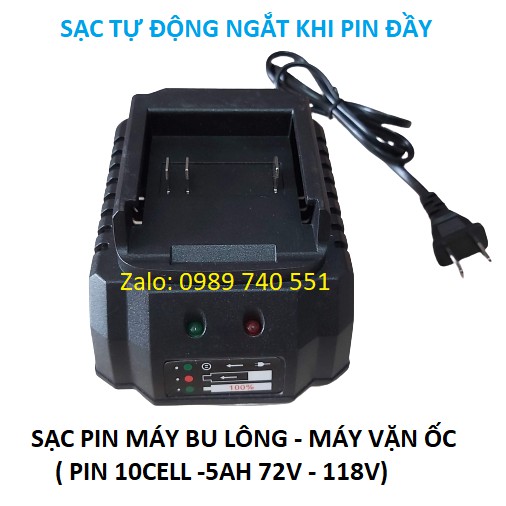 Sạc pin máy vặn bu lông - máy bắn vít - máy khoan pin loại 10 cell 5 ah 21V -118V