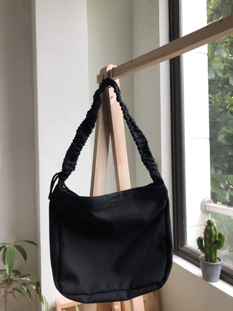 Túi quai dây rút ulzzang Hàn có khoá kéo (kèm hình thật, có sẵn)