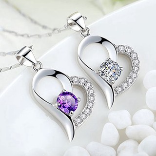 Dây Chuyền  Mặt Trái Tim Đính Hạt Lấp Lánh Hàn Quốc dễ thương rẻ đẹp